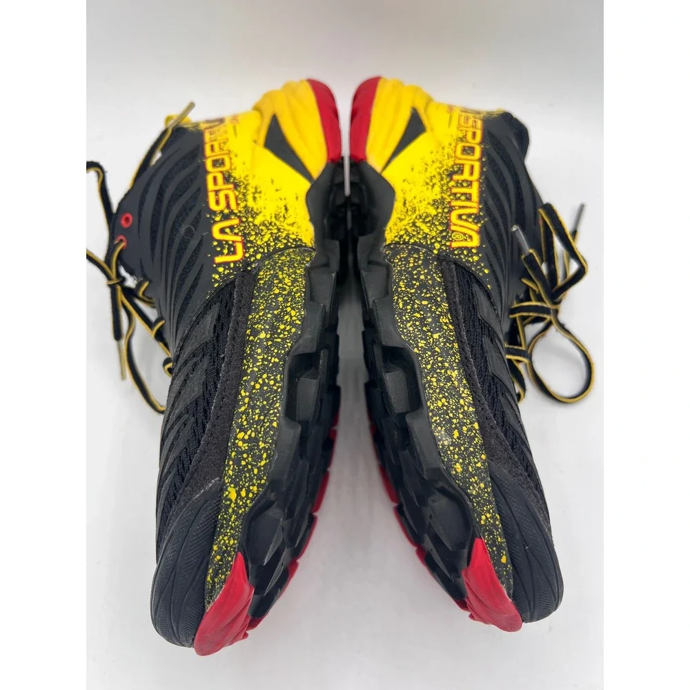 La Sportiva Akasha Women's Sz 6.5 Trail Rocker Running Shoes Black Yellow 2008-C